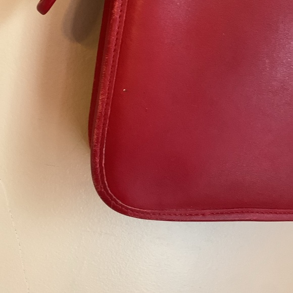 Vintage Red Coach Legacy Flap 9145 Leather Crossbody Handbag united states - Picture 11 of 16